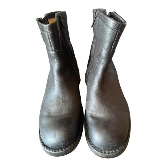 Free Lance Black Leather Biker Boot EUC Women size 38.5 US 8.5 - Picture 3 of 7